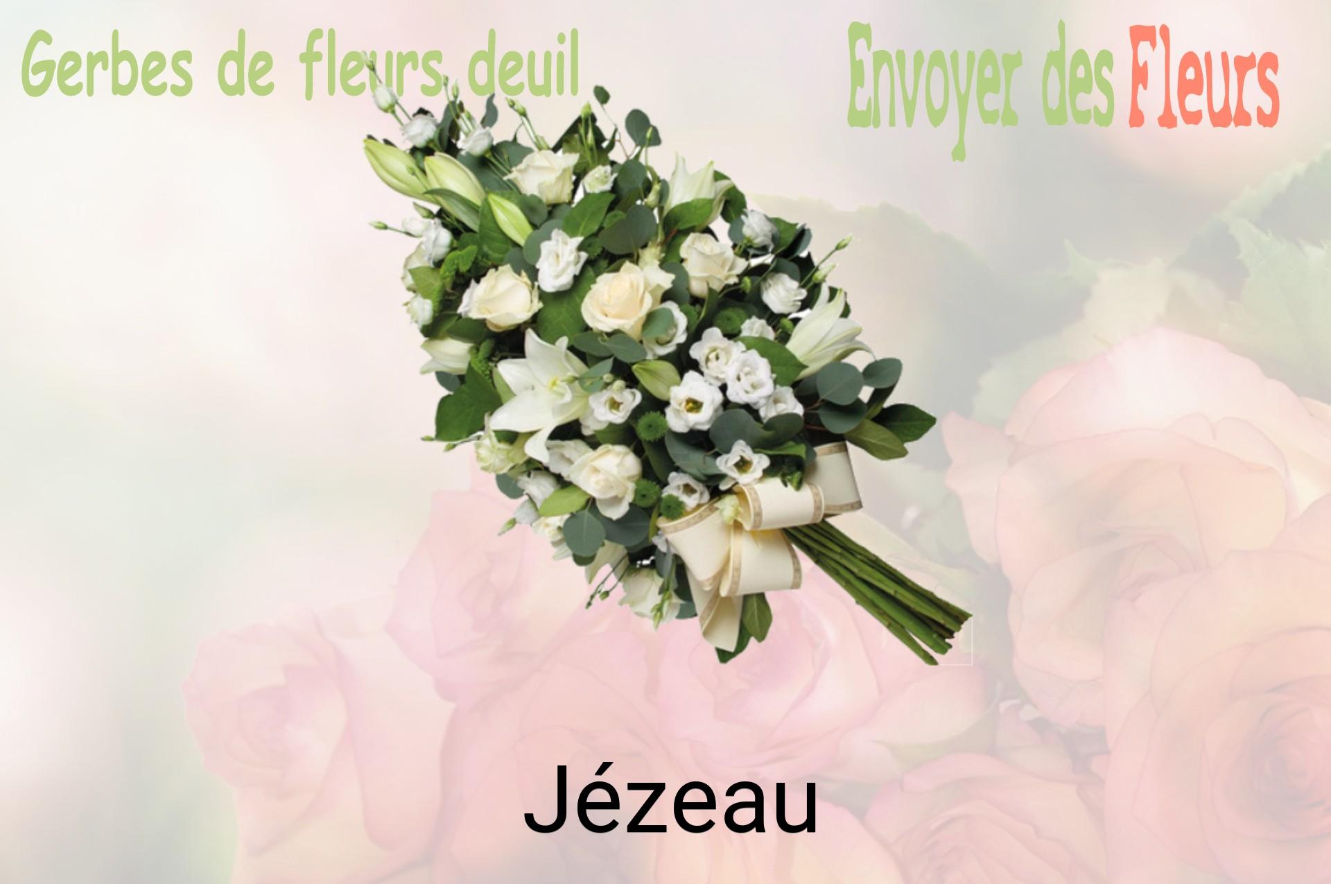 Gerbe de fleurs de deuil livrée à Jézeau